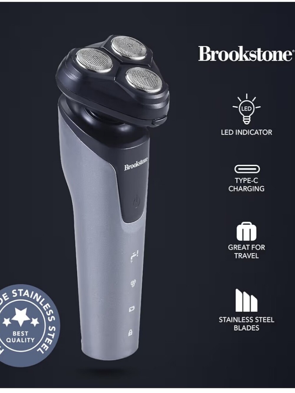 Brookstone Electric Shaver Box in Blue